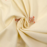 Coton tissé-teint jacquard Mirza orange et brique fond écru