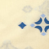 Coton tissé-teint jacquard Sorelle bleu fond écru