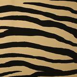 Gabardine de coton imprimée zèbre fond sable