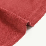 Maille éponge polyester rouge fraise