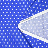 Coton imprimé étoiles fond bleu roi