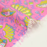 Indian cotton printed Inaya yellow pink background