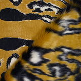 Faux fur Camilla Hai-Long anthracite yellow background