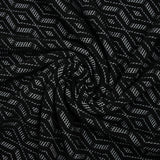 Maille polyester graphique blanche et noire