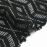 Maille polyester graphique blanche et noire