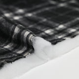 Flanelle matelassée à carreaux Adèle gris foncé