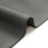 Double polyester crepe with mouse gray twill backing