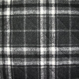 Flanelle matelassée à carreaux Adèle gris foncé