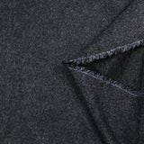 Drap de laine chiné gris anthracite et bleu
