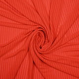 Punto fluido de viscosa con rayas caladas rojo coral