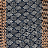 Viscose imprimée ikat baroque marine