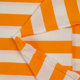 Jersey de coton rayé blanc et jaune