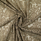 Guipure polyester bouclette kaki