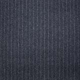 Tissu tailleur en laine mélangée rayure blanche fond gris anthracite moucheté bleu roi