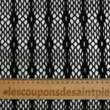 Maille crochet polycoton graphique noir