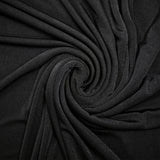 Jersey de polyester satiné fluide noir