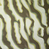 Colorado green printed viscose satin