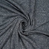 Maille de polyester chinée et mouchetée bleu marine