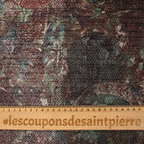 Bodegón de malla de poliéster laminado cobre y verde