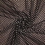 Dentelle polyester pois Martha marron chocolat