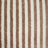 Tissu éponge bambou rayure taupe et blanc cassé vendu au mètre