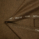 Fine wool blend sheet with tone-on-tone caramel stripes