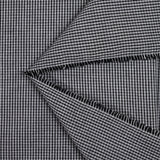 Coton tissé teint carreaux noir et blanc fond gris