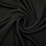 Maille polo polyester fluide noire