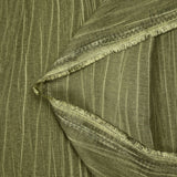 Voile de coton froissé vert olive