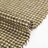 Lainage jacquard mini pied de poule blanc cassé et olive