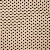 Maille polyviscose floquée pois noir fond chair