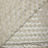 Maille velours dévorée pois fond blanc