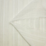 Crinkle chiffon white and silver stripe white background