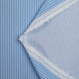 Viscose printed blue stripe white background