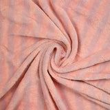 Stripe de tela de esponja de bambú rosa y malva vendida por metro