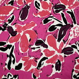 Yuma magenta elastane cotton satin
