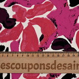 Yuma magenta elastane cotton satin