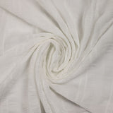 Voile seersucker polyester transparent blanc