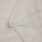 Voile seersucker polyester transparent blanc