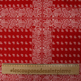 Coton imprimé bandana rouge