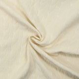 Jacquard polyester fantaisie blanc cassé