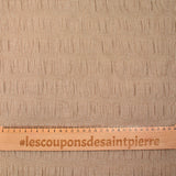 Polycoton vichy seersucker marron