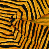 Maille velours et lurex tigre noir fond jaune orangé