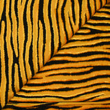 Maille velours et lurex tigre noir fond jaune orangé