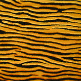 Maille velours et lurex tigre noir fond jaune orangé