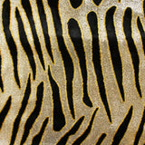 Lamé et velours viscose tigre noir fond doré