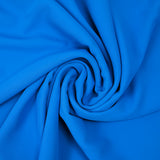 Sergé de polyester uni bleu turquoise