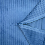 Velours de coton côtelé grosses côtes bleu jean