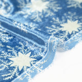 Velvet de seda y viscosa estampado de fondo de azul nieve eterna