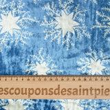 Velvet de seda y viscosa estampado de fondo de azul nieve eterna